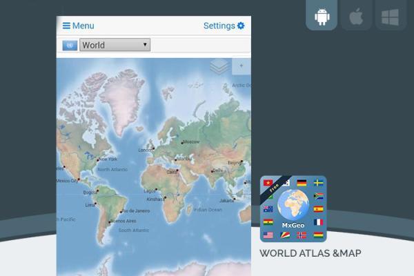 اطلس دنیا را با World atlas &ampamp map MxGeo در جیبتان داشته باشید